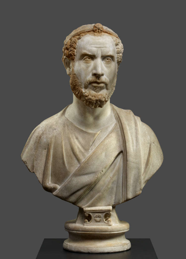 Unknown:Portrait Bust of Man, Perhaps a Priest of Serapis, Poster Print Wall Art