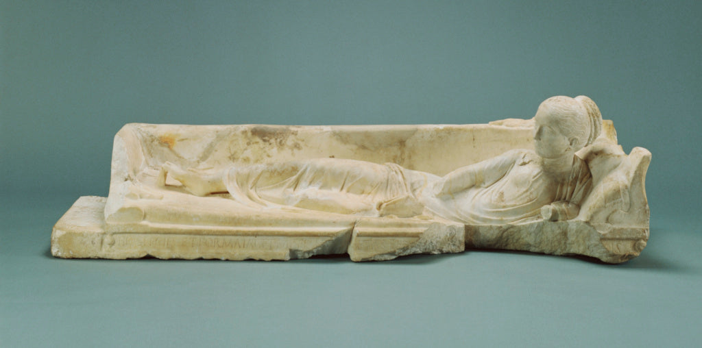Unknown:Kline Monument with a Reclining Girl, Poster Print Wall Art