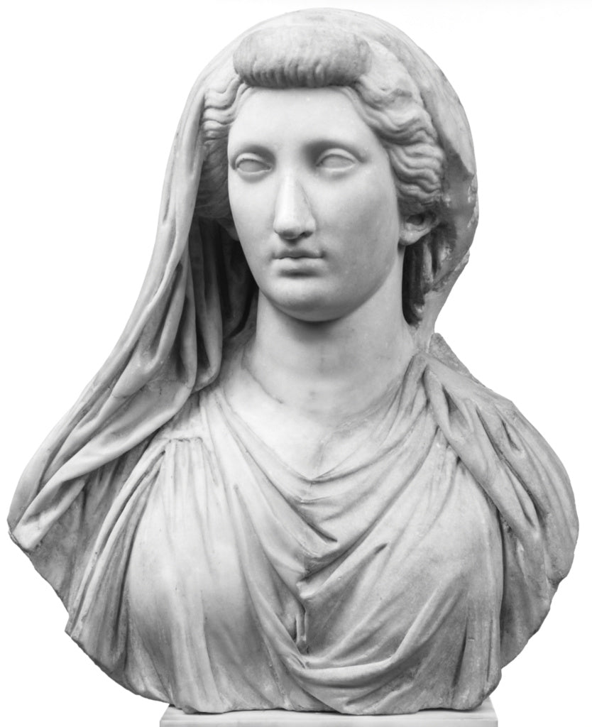 Unknown:Upper Part of a Statue of Livia, Poster Print Wall Art