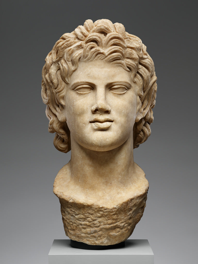 Unknown:Head of a Satyr worked for insertion into a Statue, Poster Print Wall Art