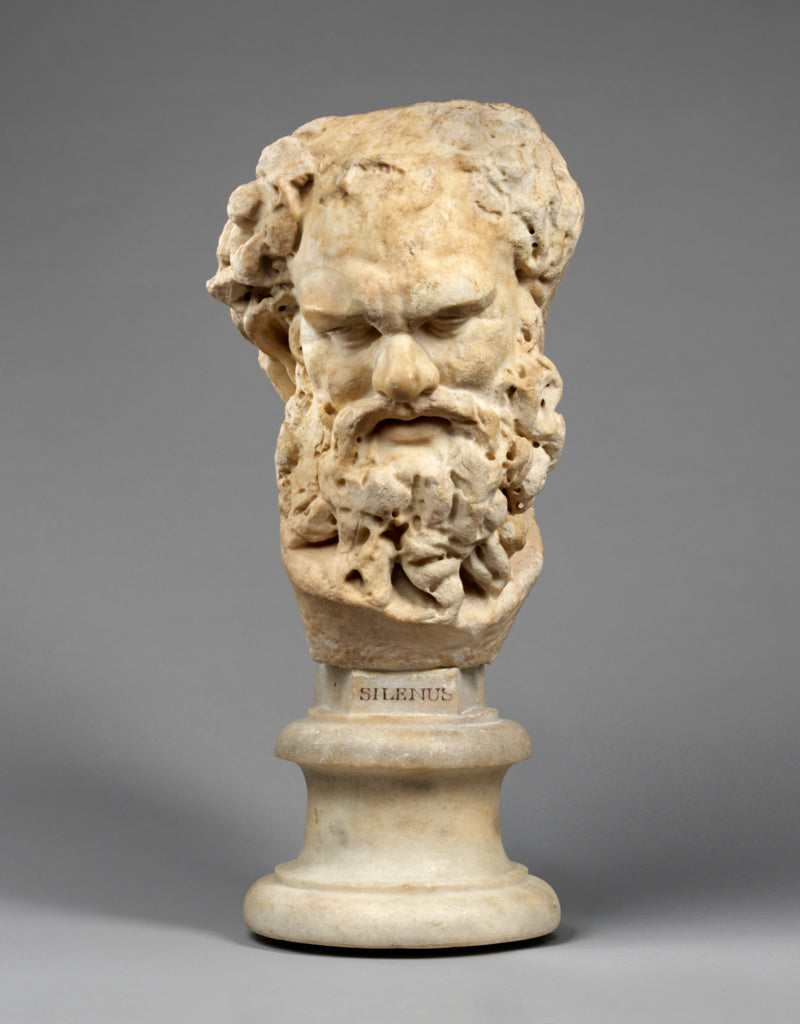 Unknown:Head of a Bearded Satyr, Poster Print Wall Art