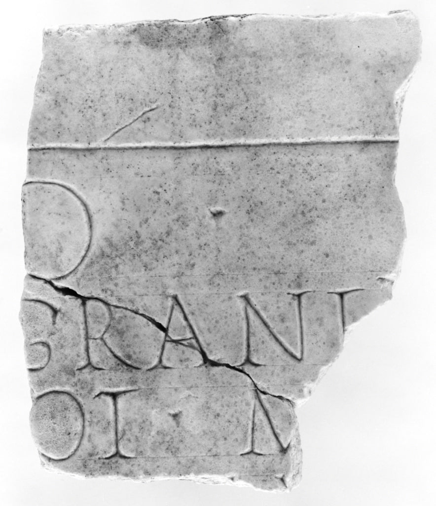 Unknown:Fragment of a Funerary Inscription, Poster Print Wall Art