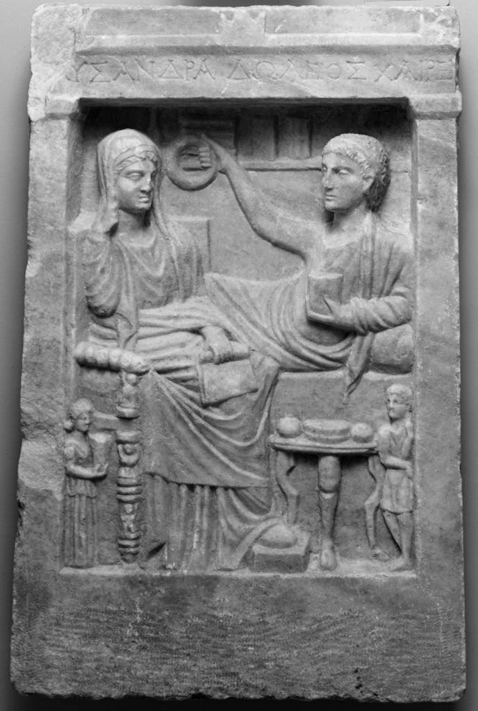Unknown:Funerary Relief of Lysandra, Poster Print Wall Art