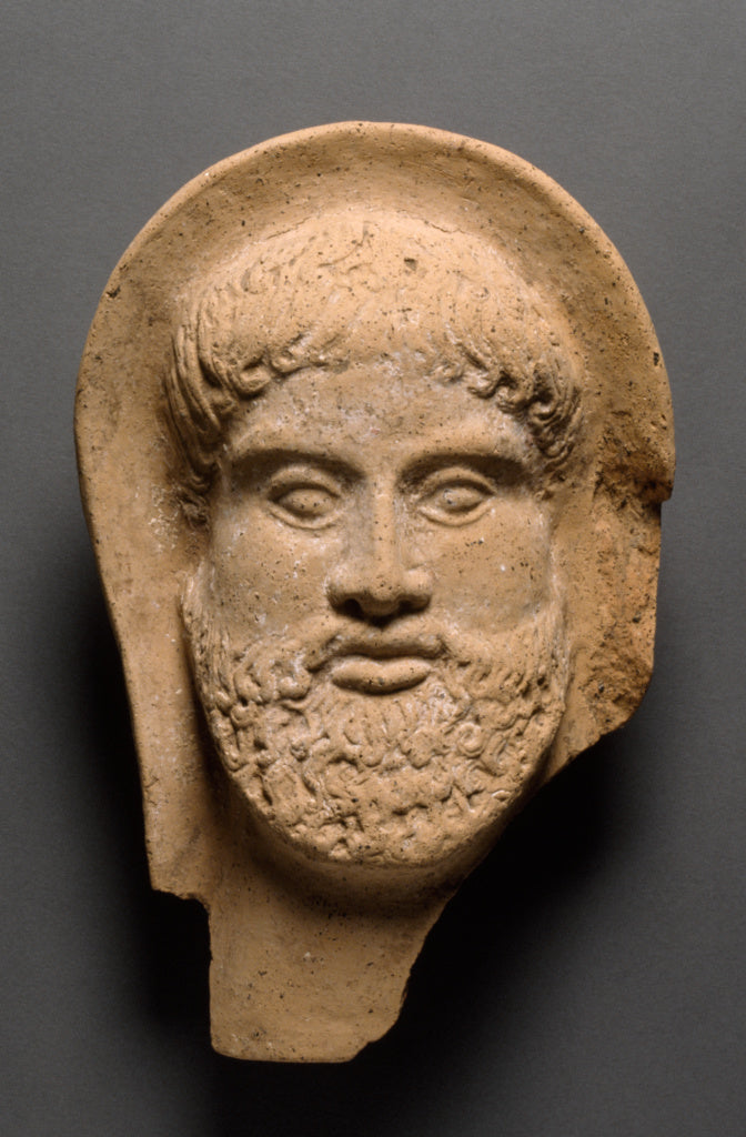 Unknown:Male Votive Head, Poster Print Wall Art
