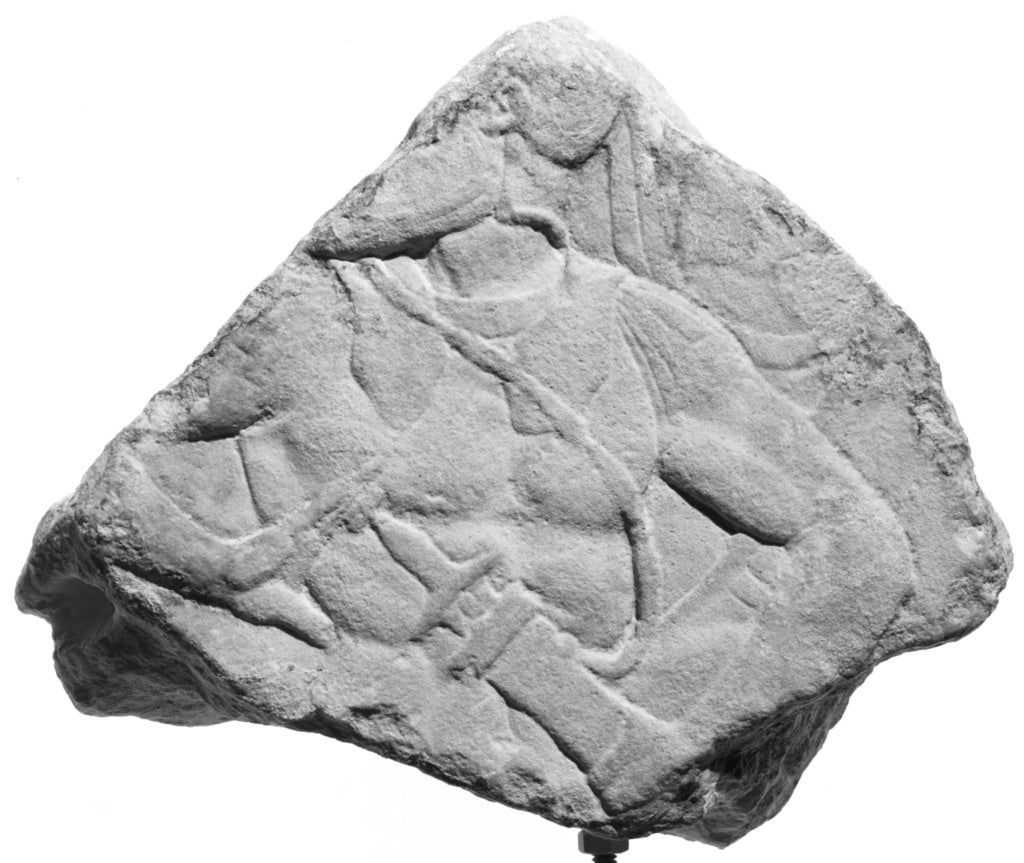 Unknown:Fragment of an Archaistic Relief, Poster Print Wall Art