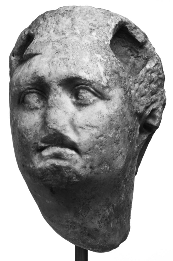 Unknown:Head of a Statue of a Hellenistic Ruler, Poster Print Wall Art