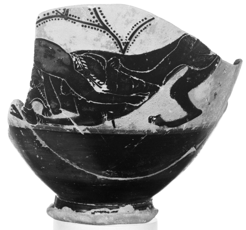 Class of Louvre F348or:Attic Black-Figure Oinochoe (Shape 1), Poster Print Wall Art