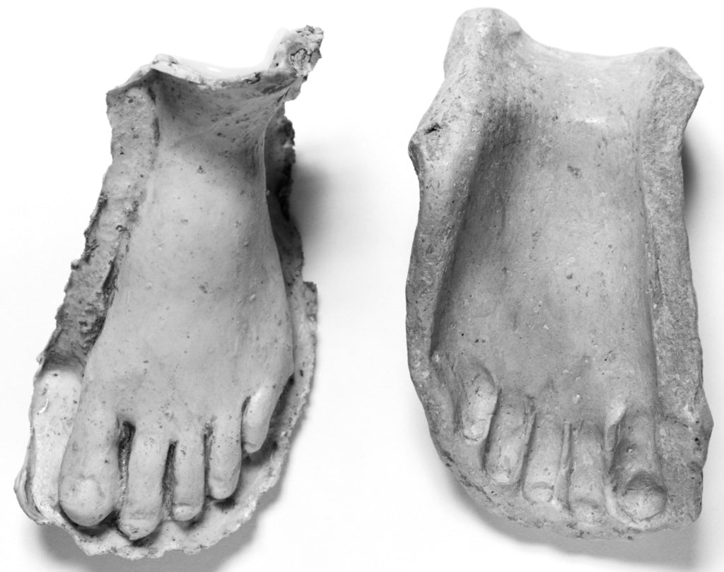 Unknown:Mold of a Frontal Left Foot, Poster Print Wall Art