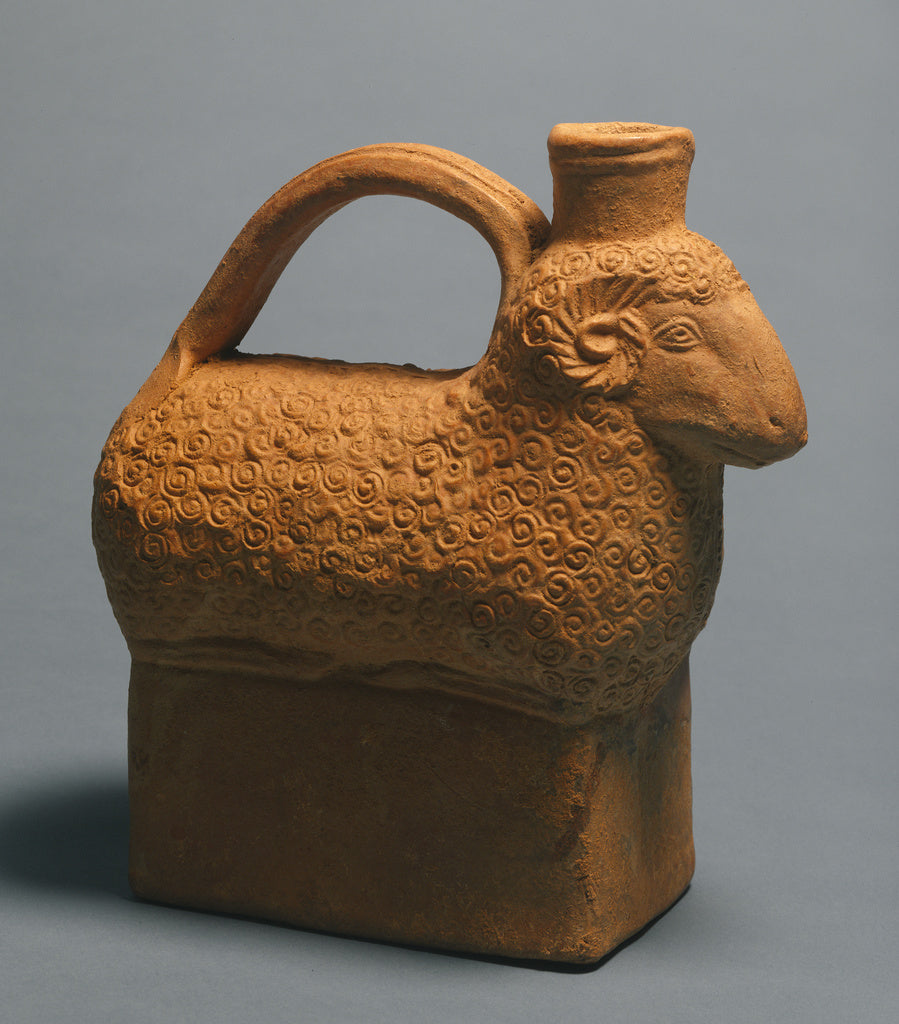 Unknown:Vase in the Shape of a Ram, Poster Print Wall Art