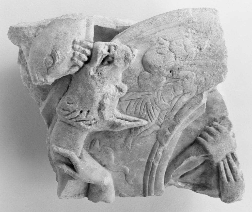 Unknown:Fragment of a Sarcophagus with a Naval Battle, Poster Print Wall Art
