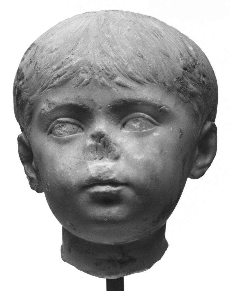 Unknown:Head of a Roman Boy, Poster Print Wall Art