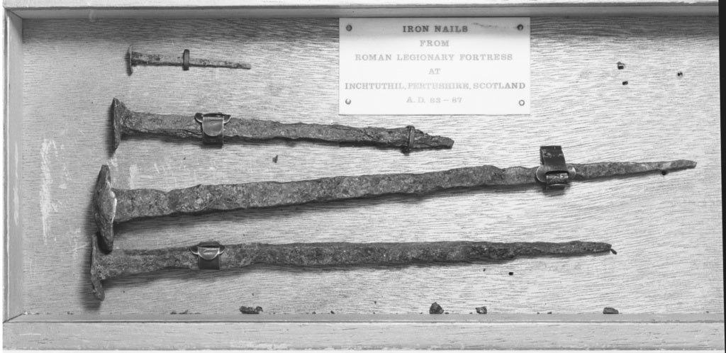 Unknown:Group of Four Iron Nails, Poster Print Wall Art