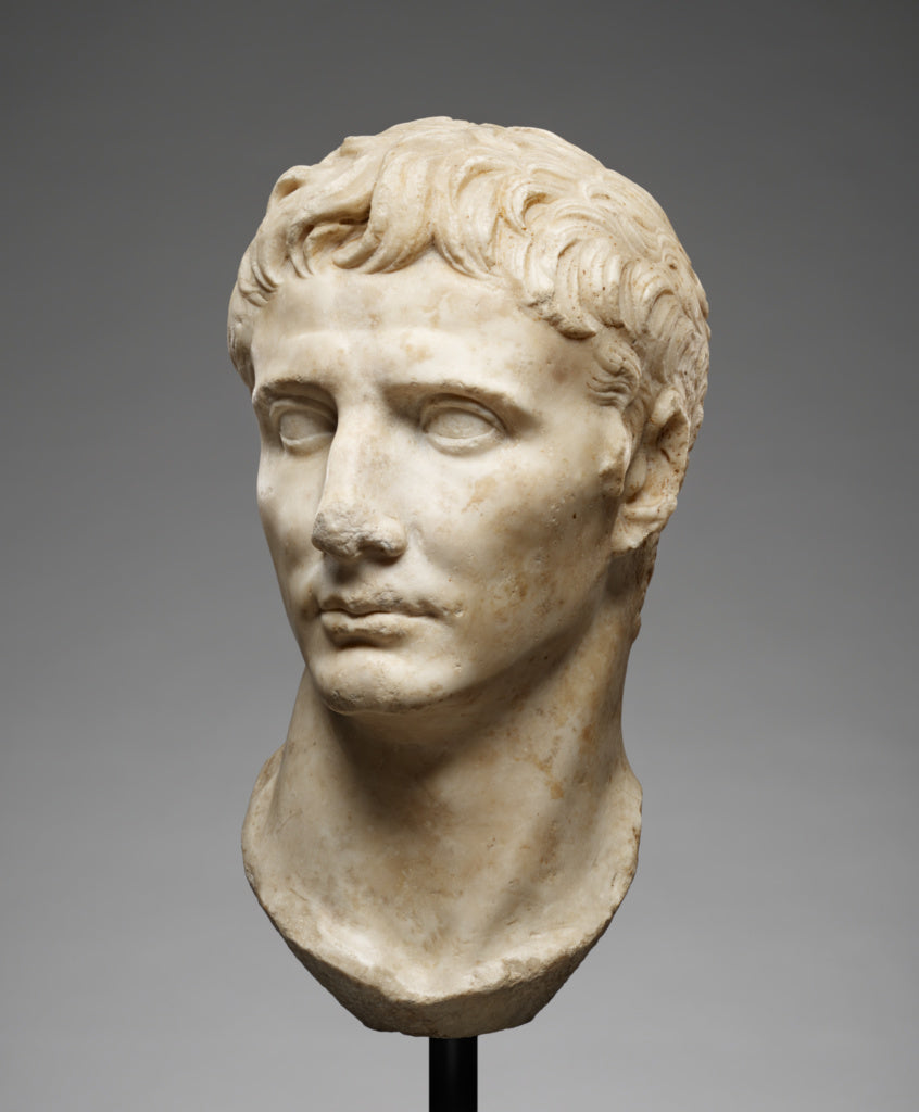 Unknown:Portrait Head of Augustus, Poster Print Wall Art