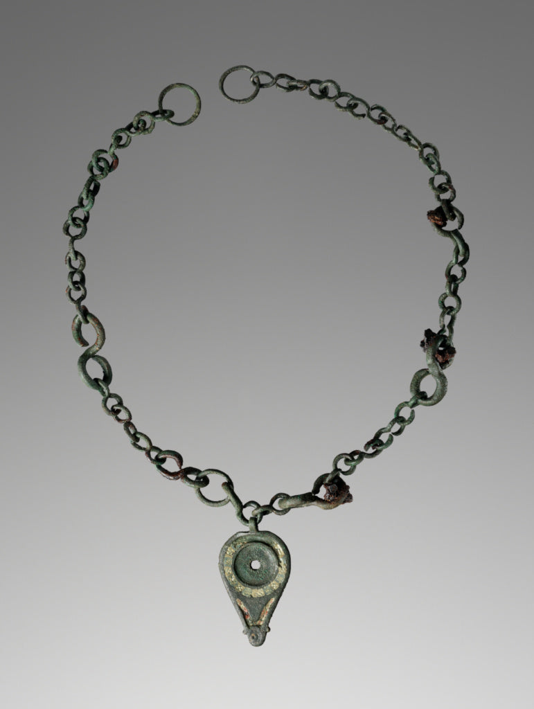 Unknown:One Small Bronze Reliquary (on a chain), Poster Print Wall Art