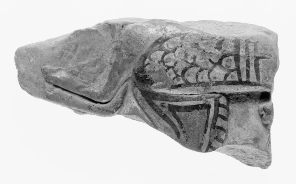 Unknown Artist:Fragment from an Archaic Frieze Showing a Winged Hor, Poster Print Wall Art