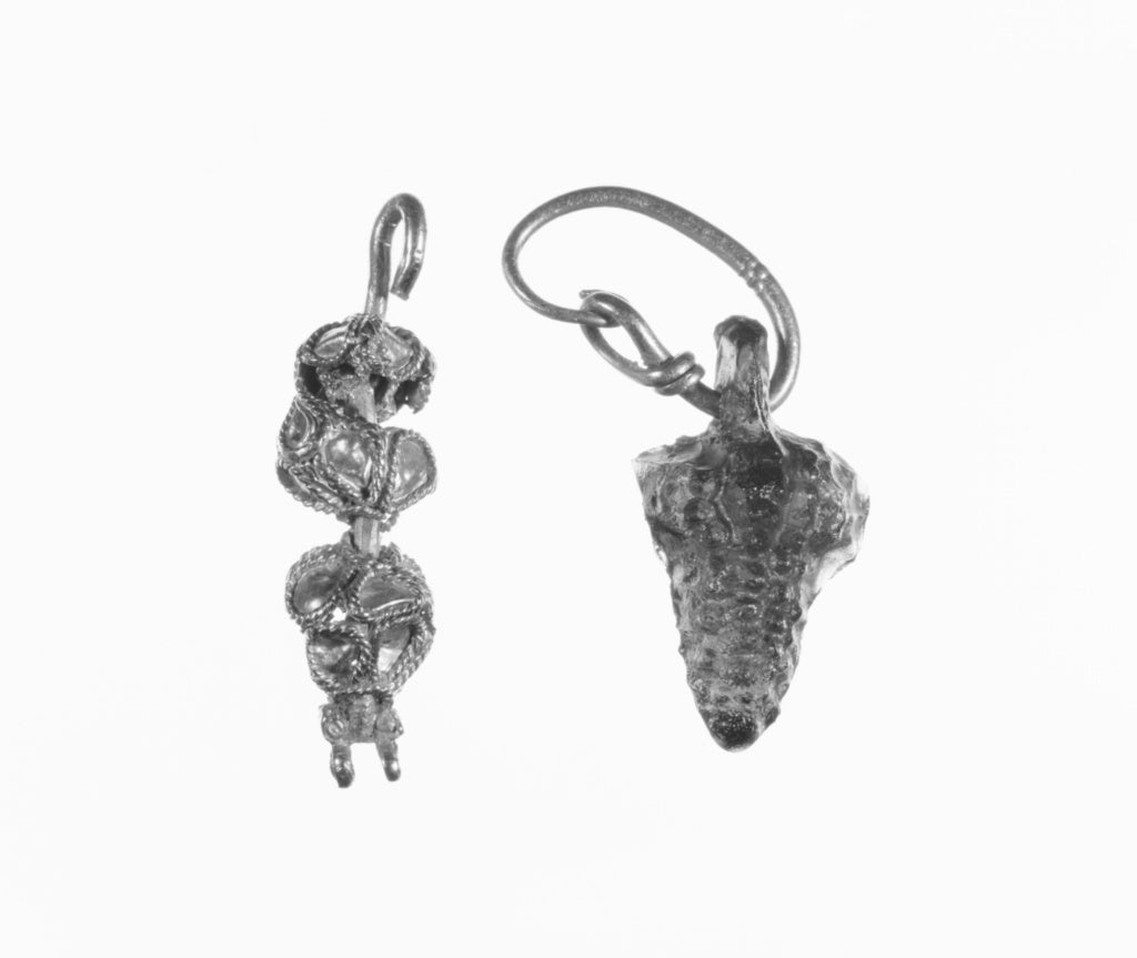 Unknown:Earring with Grape Cluster Pendant, Poster Print Wall Art