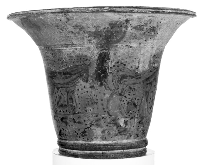 Unknown:Etrusco-Corinthian Black-Figure Kalathos,16x12