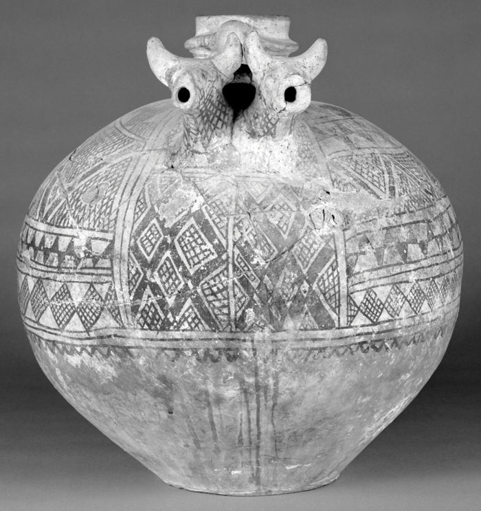 Unknown:Anatolian Ceramic Vase with Geometric Decoration,16x12