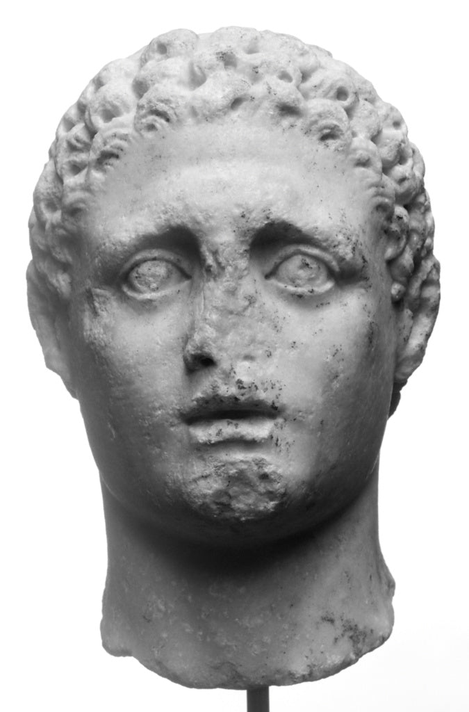 Unknown:Head of a Male Figure, perhaps Heracles, Poster Print Wall Art