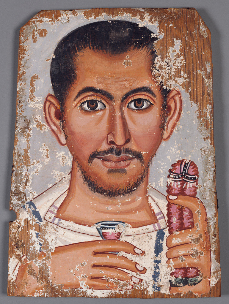 Brooklyn PainterAttributed to the:Mummy Portrait of a Bearde, Poster Print Wall Art