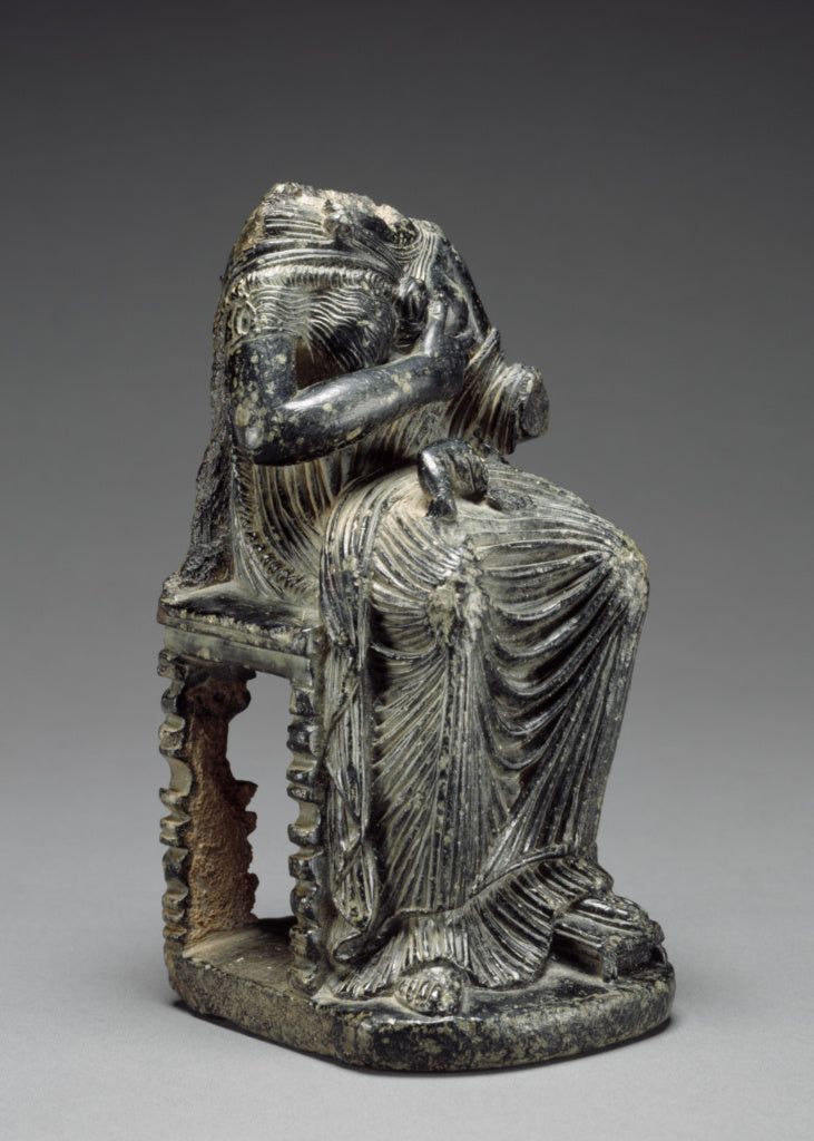 Unknown:Statuette of Seated Isis with Infant Harpokrates, Poster Print Wall Art