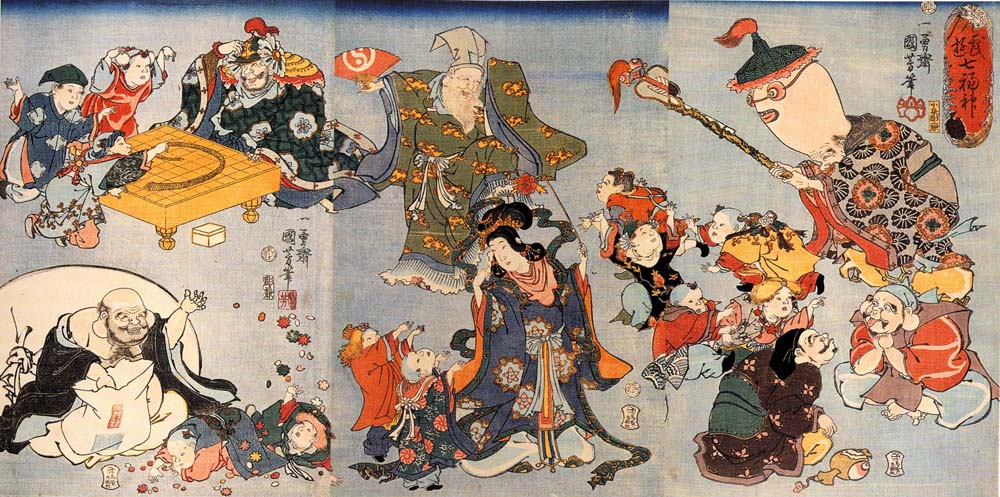 010438, historic, vintage ukiyo-e Japan artwork,12x8"(A4) Poster Print