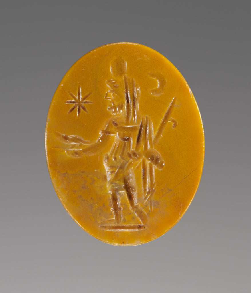 Unknown:Amulet with Kronos and an Inscribed Prayer, Poster Print Wall Art