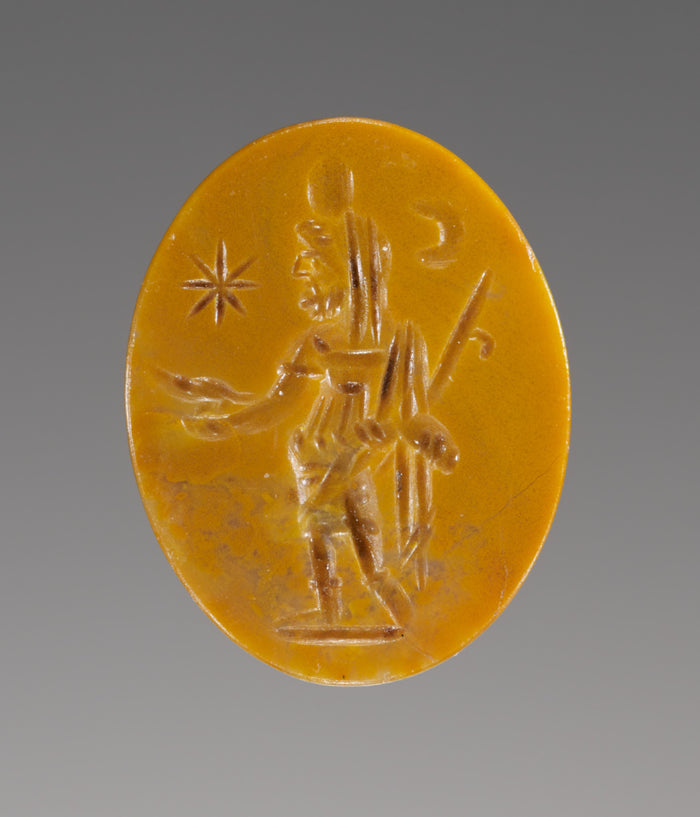 Unknown:Amulet with Kronos and an Inscribed Prayer,16x12