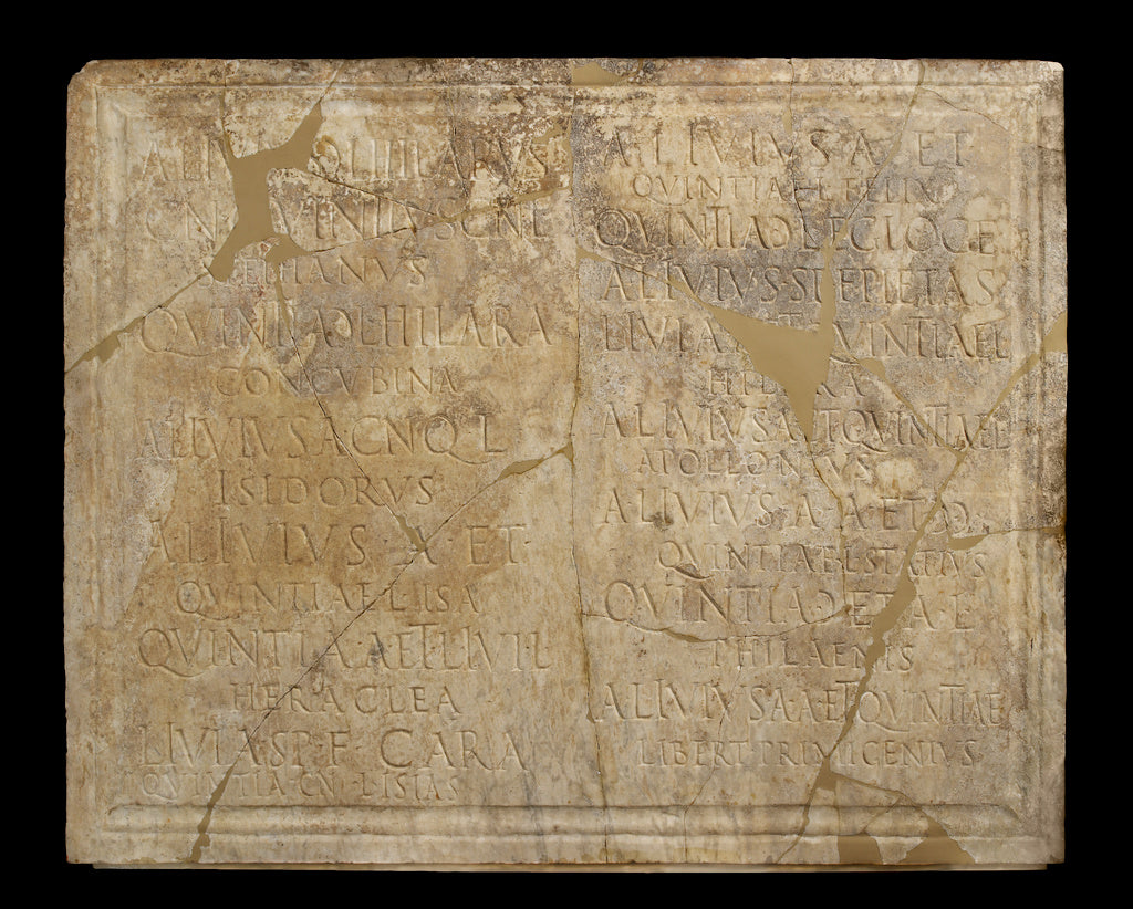 Unknown:Roman Funerary Inscription, Poster Print Wall Art