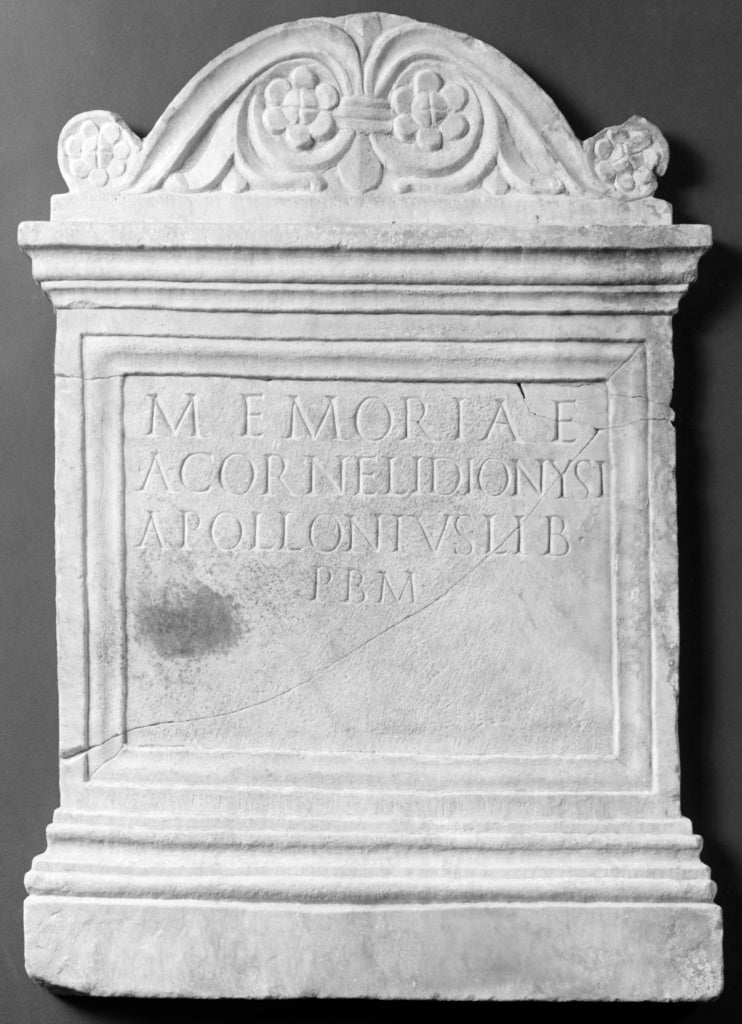 Unknown:Front of a Roman Funerary Altar, Poster Print Wall Art