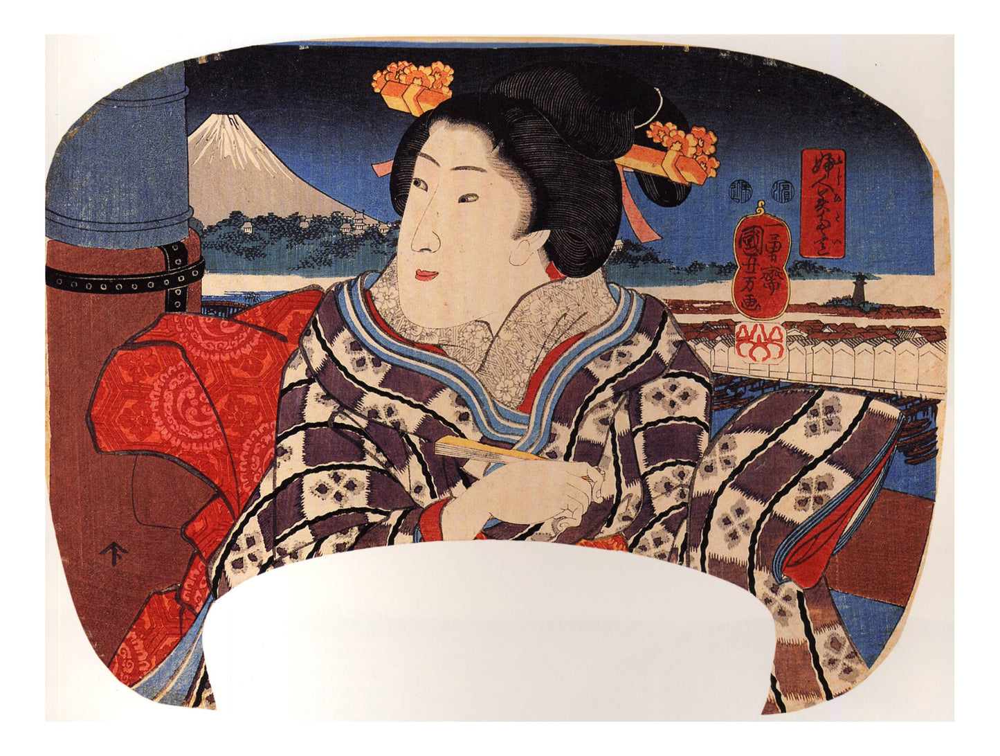 010589, historic, vintage ukiyo-e Japan artwork,12x8"(A4) Poster Print