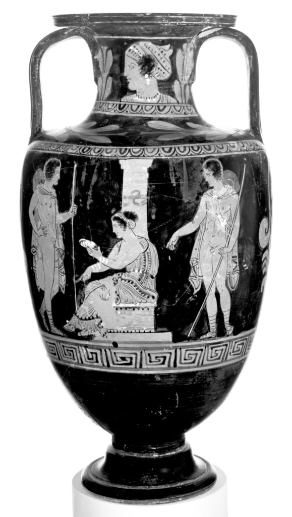 Unknown:Paestan Red-Figure Neck Amphora, Poster Print Wall Art