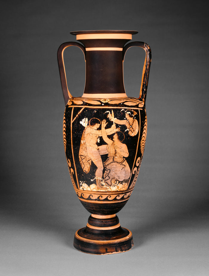 AsteasAttributed as close to:Paestan Red-Figure Neck Amphora,16x12