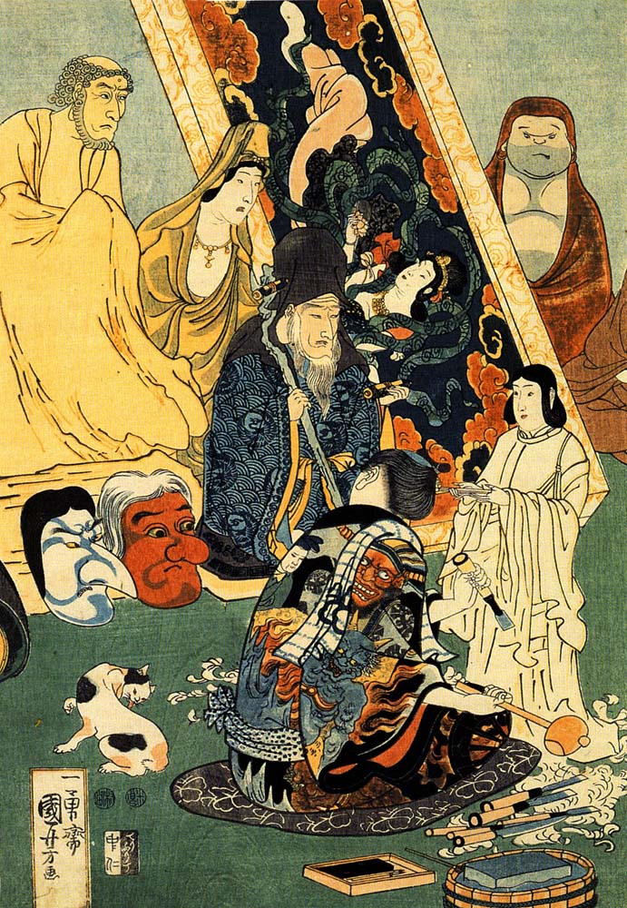 011130, historic, vintage ukiyo-e Japan artwork,12x8"(A4) Poster Print