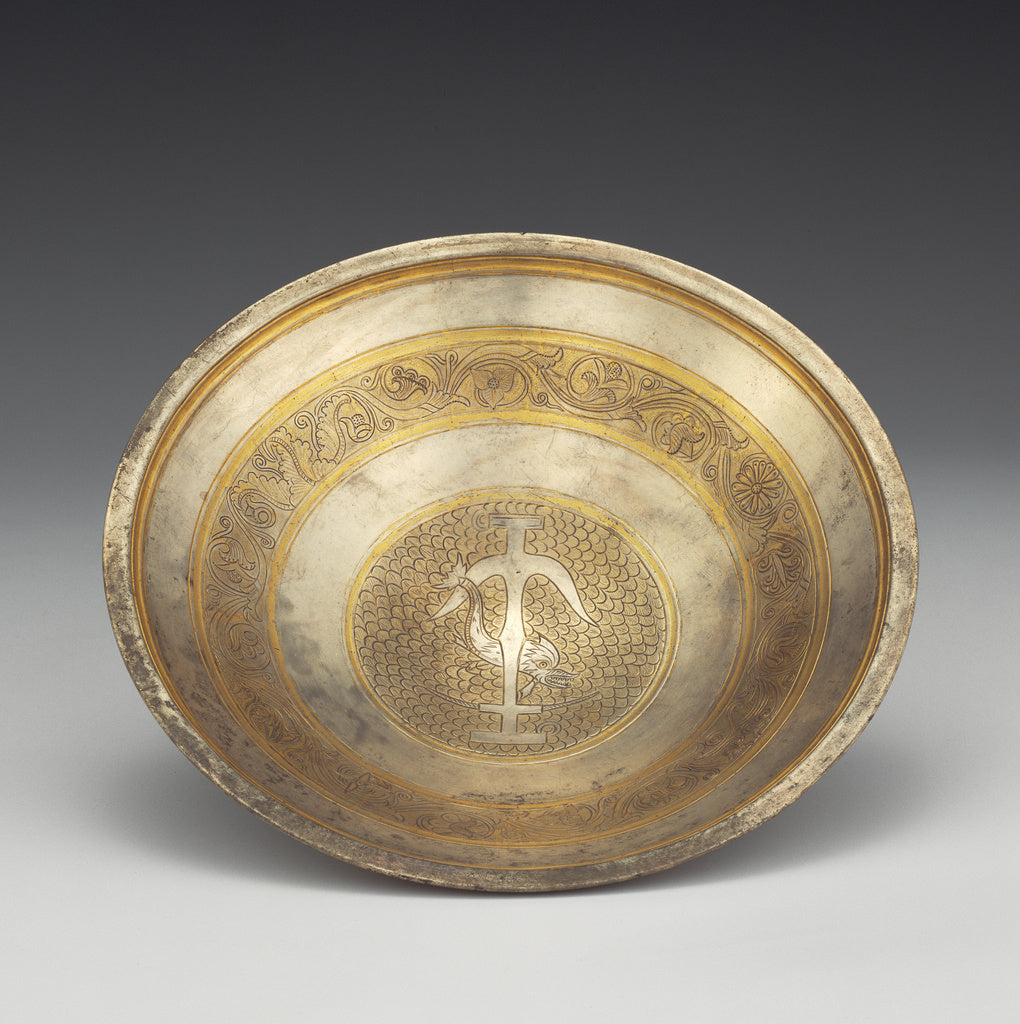 Unknown:Bowl with Anchor and Dolphin Medallion, Poster Print Wall Art