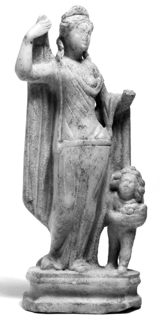 Unknown:Statuette of Aphrodite with Eros, Poster Print Wall Art
