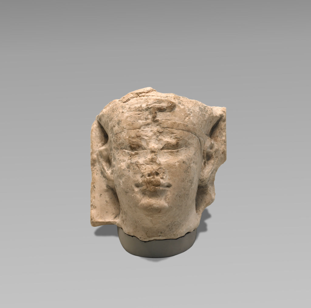 Unknown:Head of a Ptolemy as Pharaoh (Sculptor's Model), Poster Print Wall Art