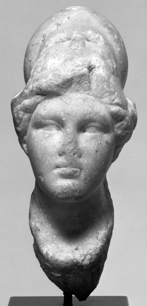 Unknown:Small Head of Athena (Worked for Insertion into a St, Poster Print Wall Art