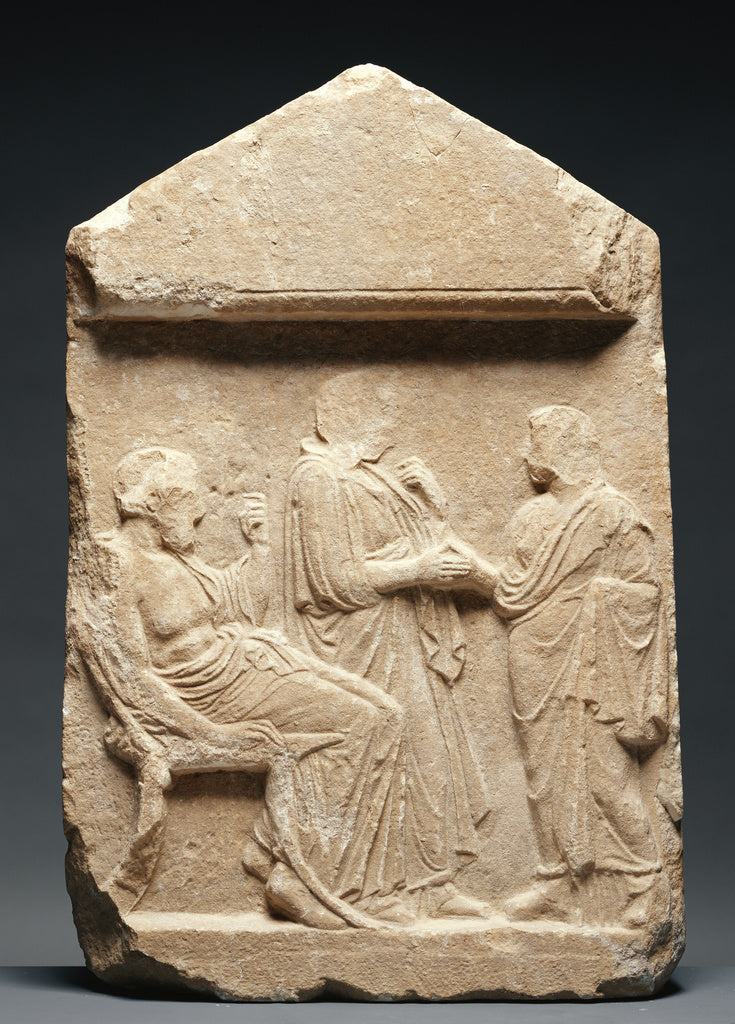 Unknown:Grave Stele of a Young Woman, Poster Print Wall Art