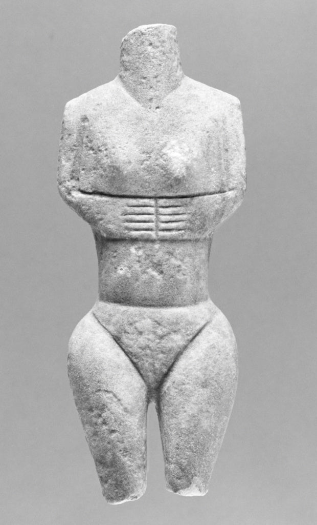 Unknown:Fragment of a Cycladic Figure (Plastiras Type),16x12