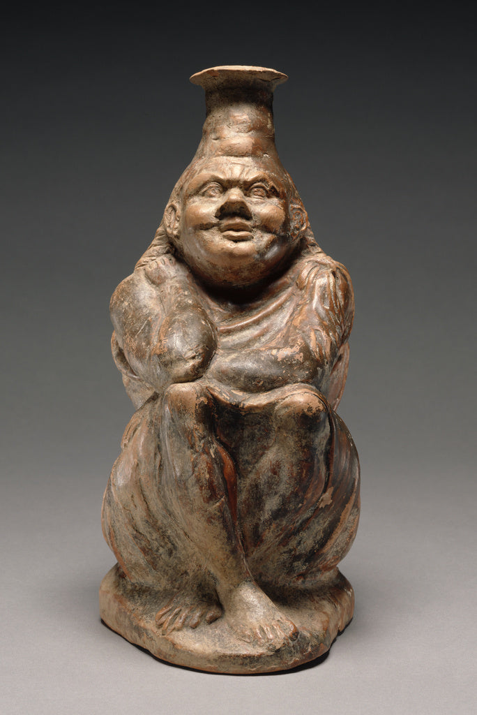 Unknown:Plastic Vase in the Form of a Seated Slave, Poster Print Wall Art