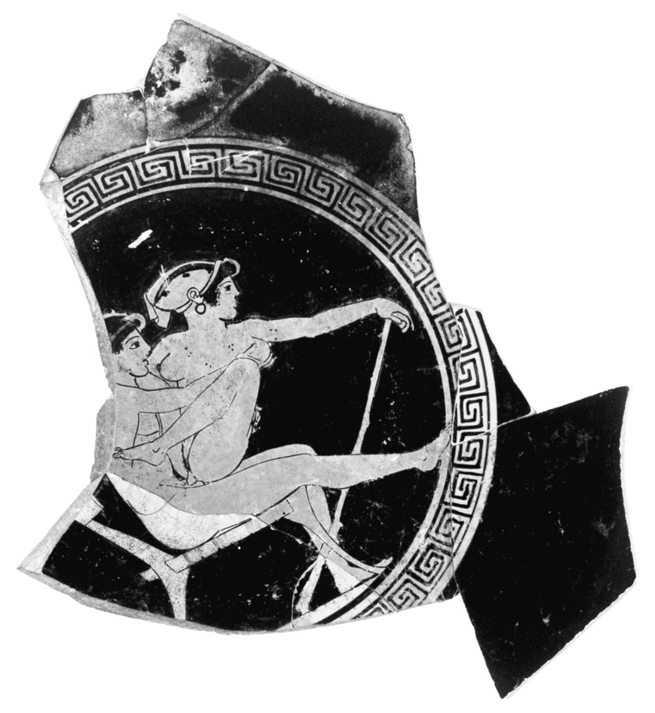 Tarquinia Painter:Fragmentary Attic Red-Figure Kylix, Poster Print Wall Art