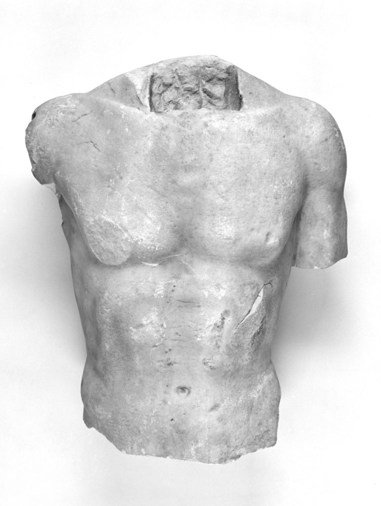 Unknown:Torso of a Male Statue, Poster Print Wall Art