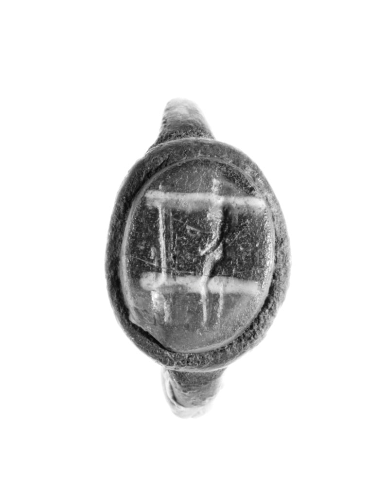 Unknown:Two-Piece Cast Gem Set Into a Fragmentary Ring, Poster Print Wall Art