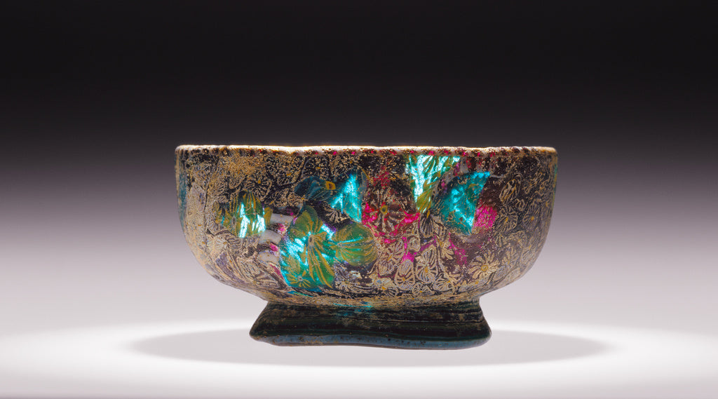 Unknown:Mosaic Glass Footed Bowl, Poster Print Wall Art