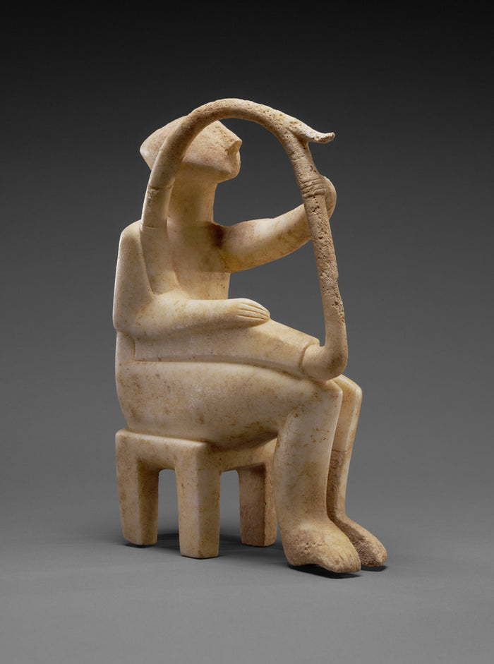Unknown:Male Harp Player of the Early Spedos Type,16x12