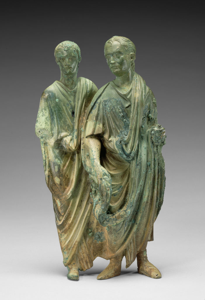 Unknown:Relief Fragment of Two Men, Poster Print Wall Art