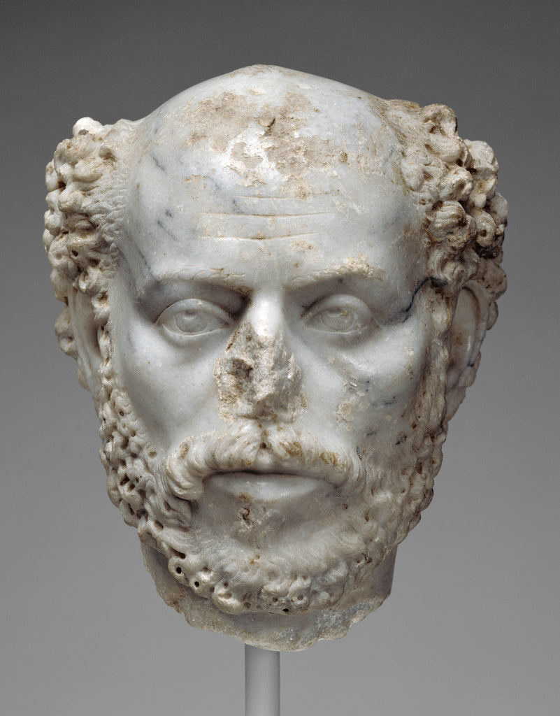 Unknown:Portrait Head of a Balding Man, Poster Print Wall Art