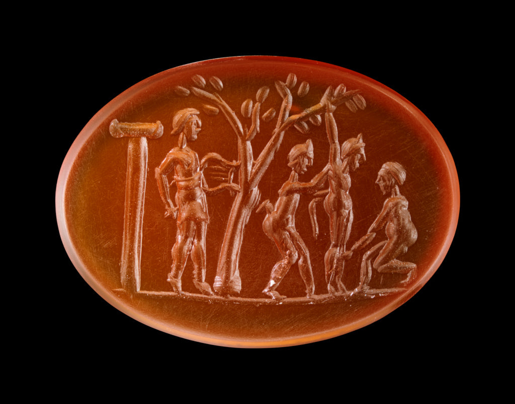 Unknown:Engraved Gem with the Flaying of Marsyas, Poster Print Wall Art
