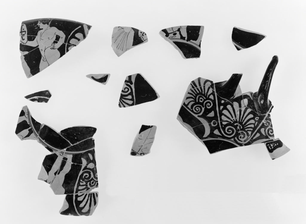Unknown:Attic Black-Figure Cup Fragment (part of 85.AE.473, , Poster Print Wall Art